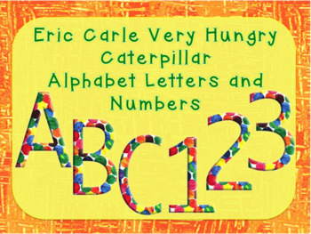 Preview of Eric Carle Alphabet Clip Art, Color Polka Dot, The Very Hungry Caterpillar Text