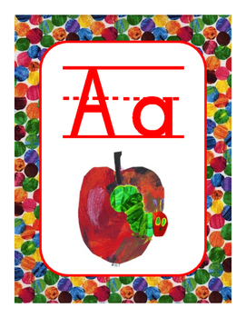 Preview of Eric Carle Alphabet (Lined)