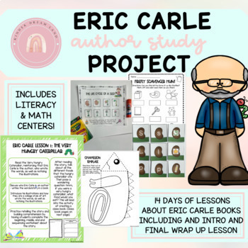 Preview of Eric Carle Author Study: Project Based Learning Lesson Plans & Activities