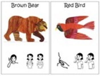 Preview of Eric Carle Bear Book activities with Sign Language 