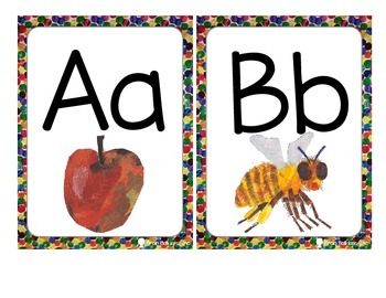 Preview of Eric Carle Inspired Alphabet Cards
