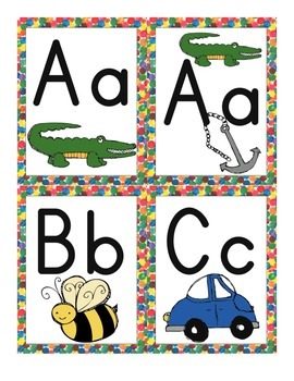 Eric Carle Inspired Alphabet Flashcards