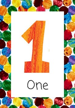 Preview of Eric Carle Number Cards
