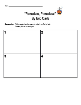 Preview of Eric Carle: Pancakes, Pancakes Sequencing (FREE) (Editable)