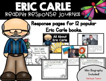 Preview of Eric Carle Reading Response Journal--Author Study for K-2