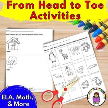 Preview of From Head to Toe Book by Eric Carle | Book Companion Activities