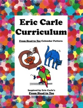 Preview of Eric Carle's From Head to Toe Math Calendar Pattern