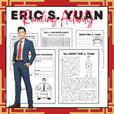 Eric S. Yuan - Reading Activity Pack | AAPI Heritage Month