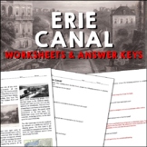 Erie Canal Industrial Revolution Reading Worksheets and An