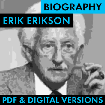 Preview of Erik Erikson Biography Research Organizer, Biography PDF & Google Drive CCSS