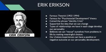 Preview of Erik Erikson Timeline PowerPoint and Project (up to 3 days)