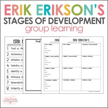 Preview of Erik Erikson's Stages of Development Group Learning