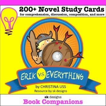 Preview of Erik vs Everything by Uss Novel Study class independent and distance learning