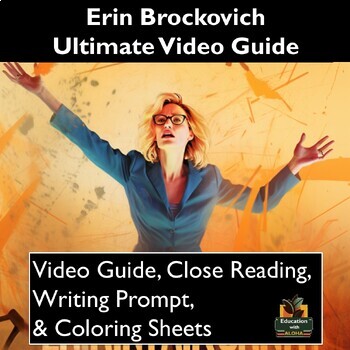 Preview of Erin Brockovich Movie Guide Activities: Worksheets, Reading, Coloring, & More!