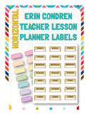 Erin Condren Teacher Planner Labels (HORIZONTAL)