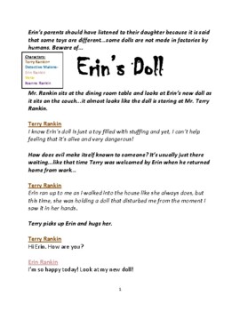 Preview of Erin's Doll: Spooky Reader's Theatre Story