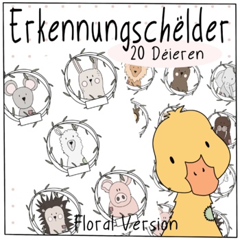 Preview of Erkënnungschëlder (Floral Version)