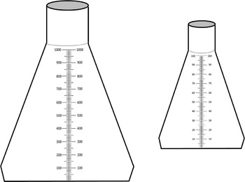 mL 100-250 Measuring Cups Clip Art - Milliliters Liquid Containers - Beakers