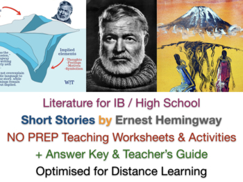 Preview of Ernest Hemingway Short Stories (Advanced NO PREP TEACHING BUNDLE) + ANSWERS