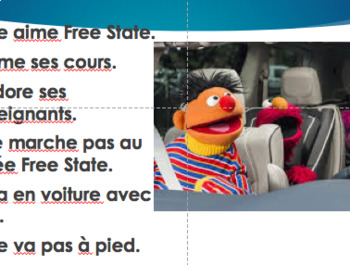 Preview of Ernie va à l'école! French school story