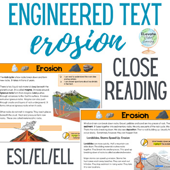 Preview of Erosion Engineered Text | Rock Cycle | Engineered Text | ESL | Science