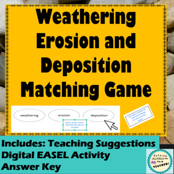 Preview of Erosion Weathering and Deposition Worksheet or Game in Print and Digital