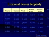 Erosional Forces Jeopardy