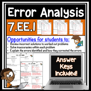 Preview of Error Analysis 7.EE.1 - Print and Digital