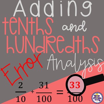 Preview of Error Analysis - Adding Fractions: Tenths and Hundredths {4.NF.C.5}