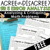 Agree or Disagree Error Analysis Grade 5