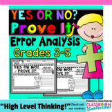 Error Analysis Activities Math Task Questions to Prove 4th