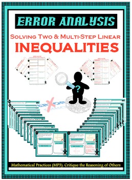 Preview of Error Analysis - Solving Two & Multi-Step Linear Inequalities