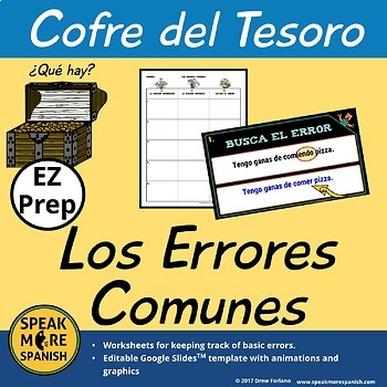 Errores Comunes en Español. FREE Digital Google Slides (TM) and PDF in Spanish