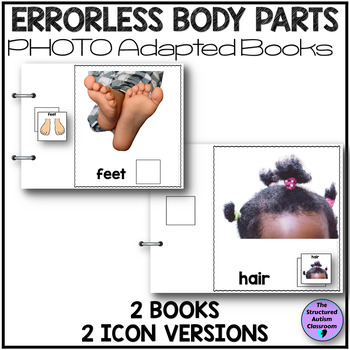 Preview of Errorless Body Parts Photos Matching Adapted Books for Special Education