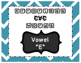 Errorless Task Cards [CVC Words: Vowel E]