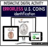 Errorless Coins Digital Task Cards | Money Boom Cards 