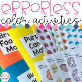 Errorless Color File Folders and Worksheets for Special Education