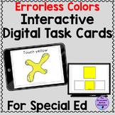 Errorless Color Matching Interactive Digital Task Cards fo