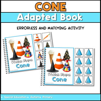 Preview of Errorless Cone Adapted Book with Real Life 3D Shapes