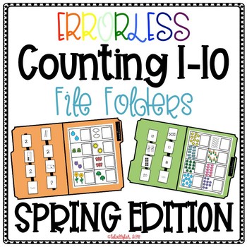 Preview of Errorless Counting File Folders for Special Education - Spring Edition