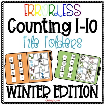 Preview of Errorless Counting File Folders for Special Education - Winter Edition
