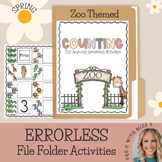 Errorless Counting Zoo Themed File Folder Activities Speci