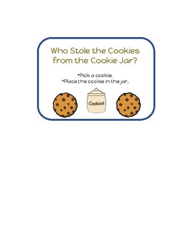 Who Stole The Cookie From The Cookie Jar? Name Game Tags