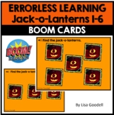 Errorless Learning BOOM CARDS Jack-o-Lantern 1-6