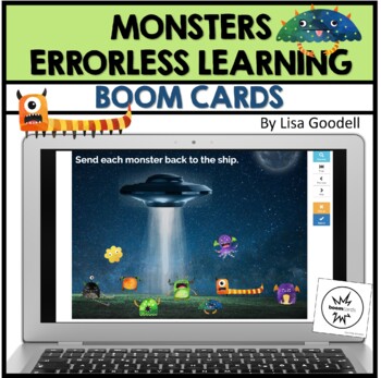 Preview of Errorless Learning BOOM CARDS Monsters