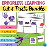 Errorless Learning Cut and Paste Activities - Worksheets Bundle