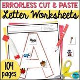 Errorless Learning Cut and Paste Worksheets for Special Ed