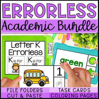 Preview of Errorless Learning - Errorless File Folders & Errorless Task Boxes Academic Kit