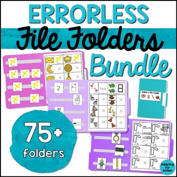 Preview of Errorless Learning File Folder Games and Activities BUNDLE for Special Education