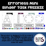 Errorless Mini Binder Task FREEBIE
